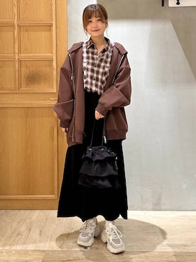 「LEPSIM（レプシィム）のプリーツスカート　523890（スカート）」を使った、★しおりんさん（レディース・165cm・30代）の秋コーディネート