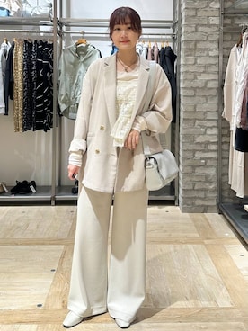 「LEPSIM（レプシィム）の【お気に入り登録数2万突破】【500mlペットボトルも入る】フラップボディバッグ　574895（ショルダーバッグ、グレー系）」を使った、しおりんさん（レディース・165cm）の春コーディネート