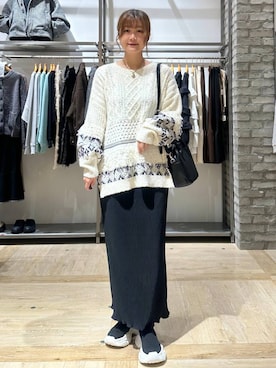 「アイテム（マタニティウェア/グッズ）」を使った、しおりんさん（レディース・165cm）の秋コーディネート