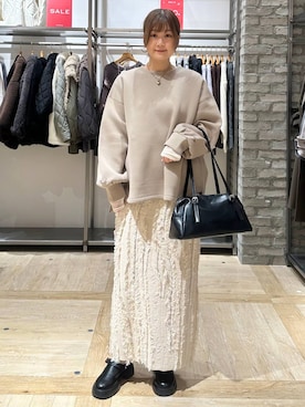 「アイテム（サンダル）」を使った、しおりんさん（レディース・165cm・30代）の冬コーディネート