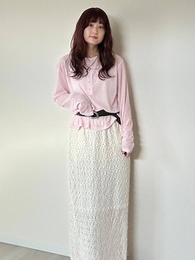 「アイテム（ベルト）」を使った、しおりんさん（レディース・165cm・30代）の春コーディネート
