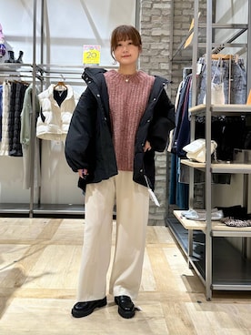 「アイテム（ダウンジャケット/コート）」を使った、★しおりんさん（レディース・165cm・20代）の秋コーディネート