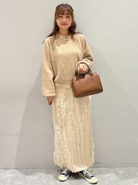 「アイテム（アクセサリー）」を使った、しおりんさん（レディース・165cm・30代）の秋コーディネート