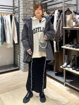 「アイテム（ママ＆ベビー）」を使った、しおりんさん（レディース・165cm）の秋コーディネート