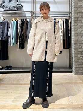 「アイテム（マタニティウェア/グッズ）」を使った、しおりんさん（レディース・165cm）の秋コーディネート