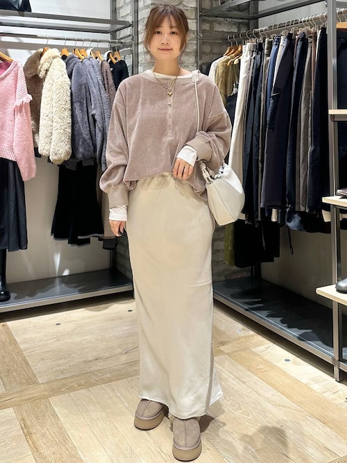 ストレッチサテンスカート　497324