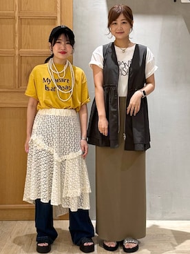 「アイテム（ベスト）」を使った、★しおりんさん（レディース・165cm）の夏コーディネート