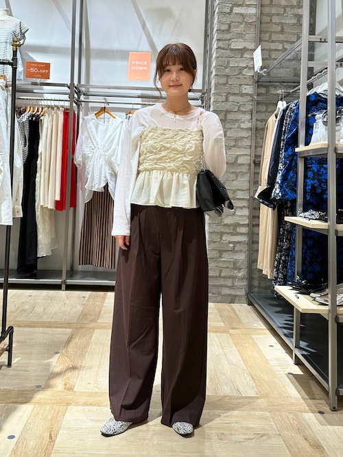 セール】シャーリングキャミブラウス 146887（シャツ/ブラウス