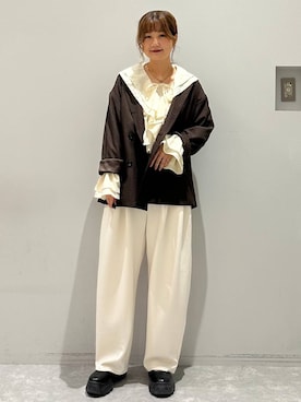 「骨格ウェーブ」｜しおりんさん（レディース・165cm・30代）の秋コーディネート