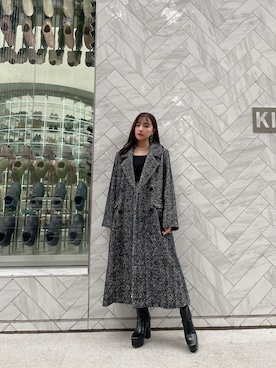「ANDGEEBEE（アンジービー）のアイテム（ダウンジャケット/コート）」を使った、村瀬紗英さん（レディース・159cm）の冬コーディネート