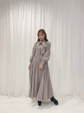 「ANDGEEBEE（アンジービー）のアイテム（シューズ）」を使った、村瀬紗英さん（レディース・159cm）の冬コーディネート