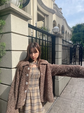 「ANDGEEBEE（アンジービー）のアイテム（ダウンジャケット/コート）」を使った、村瀬紗英さん（レディース・159cm）の冬コーディネート