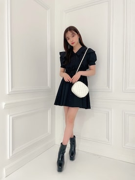「ANDGEEBEE（アンジービー）のアイテム（ブーツ）」を使った、村瀬紗英さん（レディース・159cm）の夏コーディネート