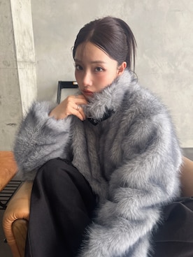 「アイテム（その他アウター）」を使った、村瀬紗英さん（レディース・159cm）の秋コーディネート