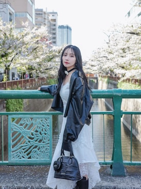 「ANDGEEBEE（アンジービー）のアイテム（ワンピース/ドレス）」を使った、村瀬紗英さん（レディース・159cm）の夏コーディネート