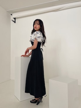 「ANDGEEBEE（アンジービー）のアイテム（シャツ/ブラウス）」を使った、村瀬紗英さん（レディース・159cm）の夏コーディネート