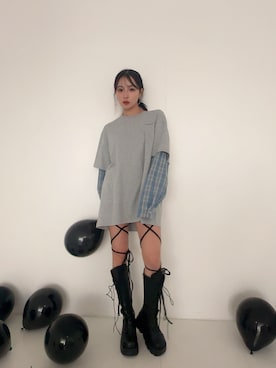 「ブーツ」｜村瀬紗英さん（レディース・159cm）の夏コーディネート