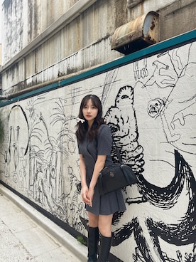 「ANDGEEBEE（アンジービー）のアイテム（ワンピース/ドレス）」を使った、村瀬紗英さん（レディース・159cm）の春コーディネート