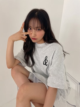「ANDGEEBEE（アンジービー）のアイテム（スウェットパンツ）」を使った、村瀬紗英さん（レディース・159cm）の夏コーディネート