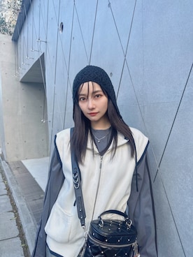 「ANDGEEBEE（アンジービー）のアイテム（ショルダーバッグ）」を使った、村瀬紗英さん（レディース・159cm）の夏コーディネート