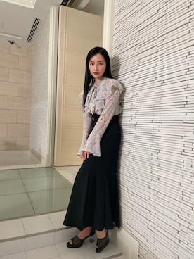「ANDGEEBEE（アンジービー）のアイテム（シューズ）」を使った、村瀬紗英さん（レディース・159cm）の春コーディネート