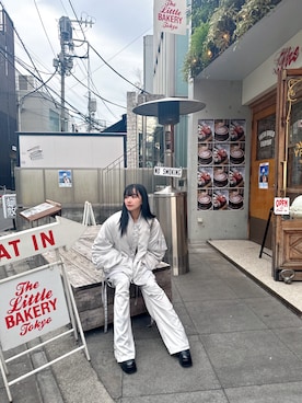 「ANDGEEBEE（アンジービー）のアイテム（ジャケット/アウター）」を使った、村瀬紗英さん（レディース・159cm）の春コーディネート