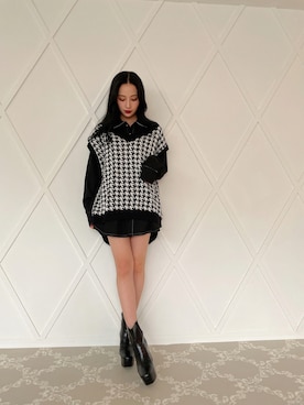 「ANDGEEBEE（アンジービー）のアイテム（シューズ）」を使った、村瀬紗英さん（レディース・159cm）の秋コーディネート