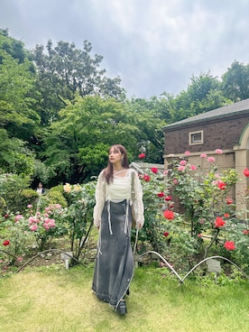 「PRANK PROJECT（プランクプロジェクト）のアイテム」を使った、村瀬紗英さん（レディース・159cm）の夏コーディネート