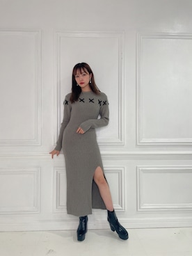 「ANDGEEBEE（アンジービー）のアイテム（シューズ）」を使った、村瀬紗英さん（レディース・159cm）の春コーディネート