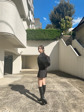 「ANDGEEBEE（アンジービー）のアイテム（ジャケット/アウター）」を使った、村瀬紗英さん（レディース・159cm）の冬コーディネート