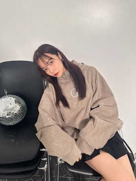 「ANDGEEBEE（アンジービー）のアイテム（トップス）」を使った、村瀬紗英さん（レディース・159cm）の冬コーディネート