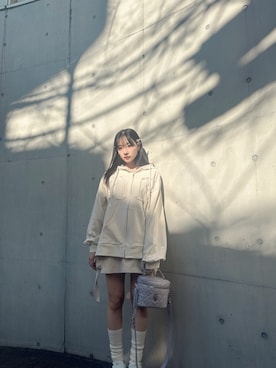 「ANDGEEBEE（アンジービー）のアイテム（その他トップス）」を使った、村瀬紗英さん（レディース・159cm）の夏コーディネート
