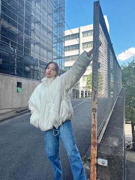 「ANDGEEBEE（アンジービー）のアイテム（ダウンジャケット/コート）」を使った、村瀬紗英さん（レディース・159cm）の冬コーディネート