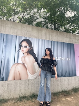 「ANDGEEBEE」｜村瀬紗英さん（レディース・159cm）の秋コーディネート