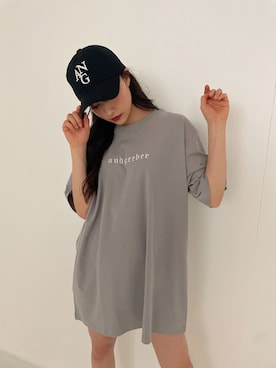 「ANDGEEBEE（アンジービー）のアイテム（キャップ）」を使った、村瀬紗英さん（レディース・159cm）の夏コーディネート