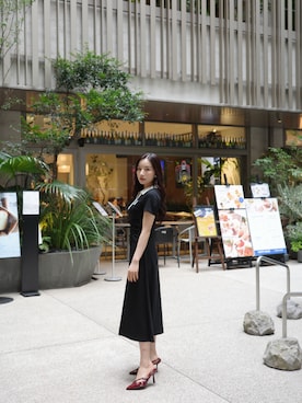 「アイテム（ワンピース/ドレス）」を使った、村瀬紗英さん（レディース・159cm）の夏コーディネート