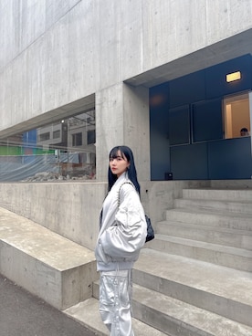 「ANDGEEBEE（アンジービー）のアイテム（ジャケット/アウター）」を使った、村瀬紗英さん（レディース・159cm）の春コーディネート