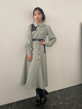 「ANDGEEBEE（アンジービー）のアイテム（シューズ）」を使った、村瀬紗英さん（レディース・159cm）の冬コーディネート