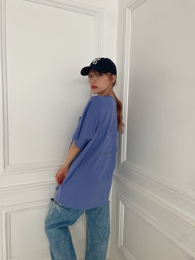 「ANDGEEBEE（アンジービー）のアイテム（キャップ）」を使った、村瀬紗英さん（レディース・159cm）の秋コーディネート