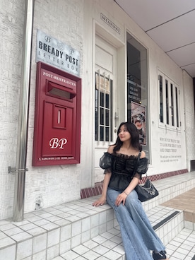 「ANDGEEBEE（アンジービー）のアイテム（ショルダーバッグ）」を使った、村瀬紗英さん（レディース・159cm）の秋コーディネート