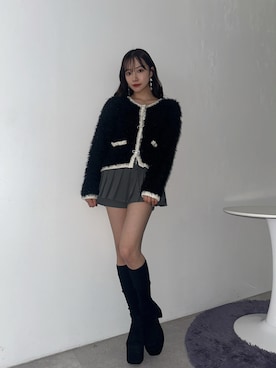 「ANDGEEBEE（アンジービー）のアイテム」を使った、村瀬紗英さん（レディース・159cm）の春コーディネート