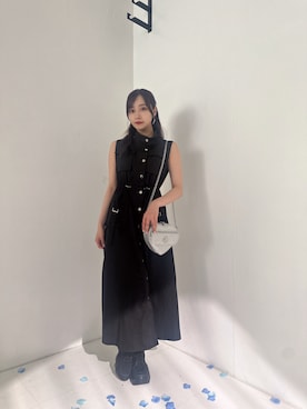 「ANDGEEBEE（アンジービー）のアイテム（ワンピース/ドレス）」を使った、村瀬紗英さん（レディース・159cm）の夏コーディネート