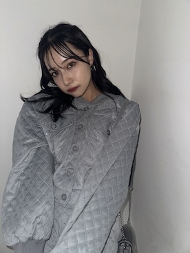「ANDGEEBEE（アンジービー）のアイテム（ジャケット/アウター）」を使った、村瀬紗英さん（レディース・159cm）の冬コーディネート