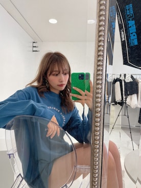 「ANDGEEBEE（アンジービー）のアイテム（Tシャツ/カットソー）」を使った、村瀬紗英さん（レディース・159cm）の秋コーディネート