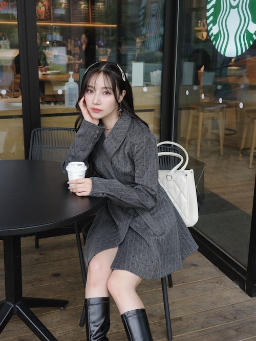 ダブルボタンジャケットワンピ（ワンピース）｜ANDGEEBEE（アンジー