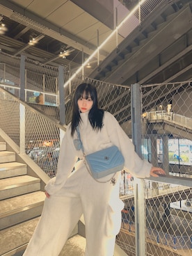 「ANDGEEBEE（アンジービー）のアイテム（その他トップス）」を使った、村瀬紗英さん（レディース・159cm）の春コーディネート