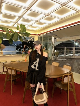 「ANDGEEBEE（アンジービー）のアイテム」を使った、村瀬紗英さん（レディース・159cm）の冬コーディネート