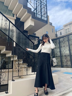 「ANDGEEBEE」｜「アイテム（その他シューズ）」を使った、村瀬紗英さん（レディース・159cm）の春コーディネート