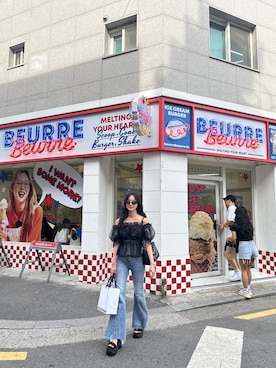 「ANDGEEBEE」｜村瀬紗英さん（レディース・159cm）の秋コーディネート