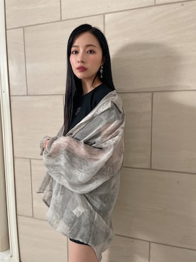 「ANDGEEBEE（アンジービー）のアイテム（シャツ/ブラウス）」を使った、村瀬紗英さん（レディース・159cm）の春コーディネート